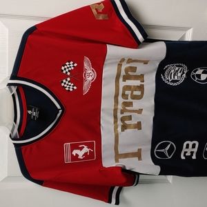 Lavish Society Mens Short Sleeve V Neck Casual Shirt. Size 2XL.